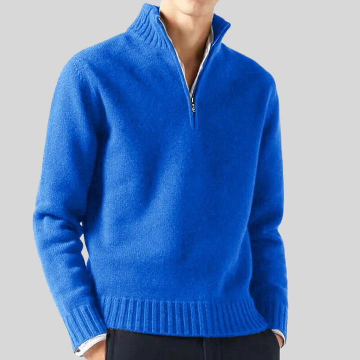 Andreas | Luksuriøs sweater med halv lynlås