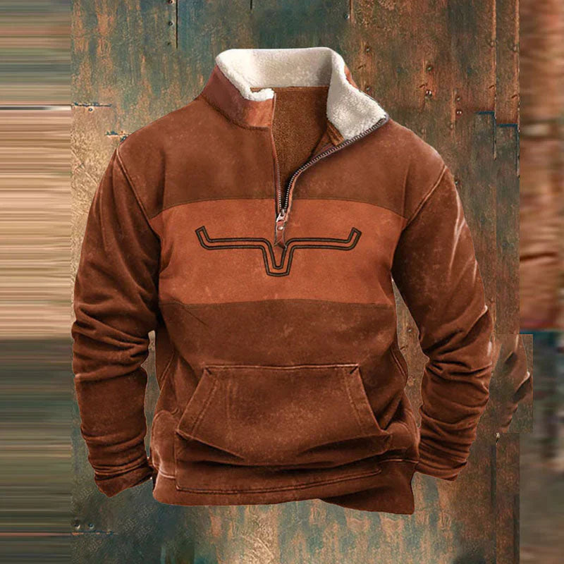 Jonas | Fleece-sweatshirt med kvart lynlås