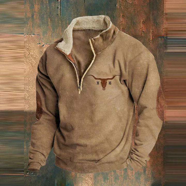 Jonas | Fleece-sweatshirt med kvart lynlås