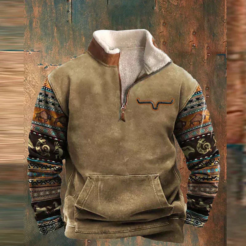 Jonas | Fleece-sweatshirt med kvart lynlås