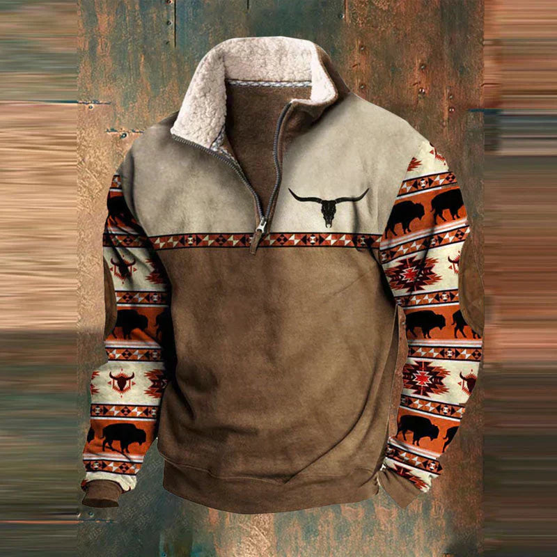 Jonas | Fleece-sweatshirt med kvart lynlås