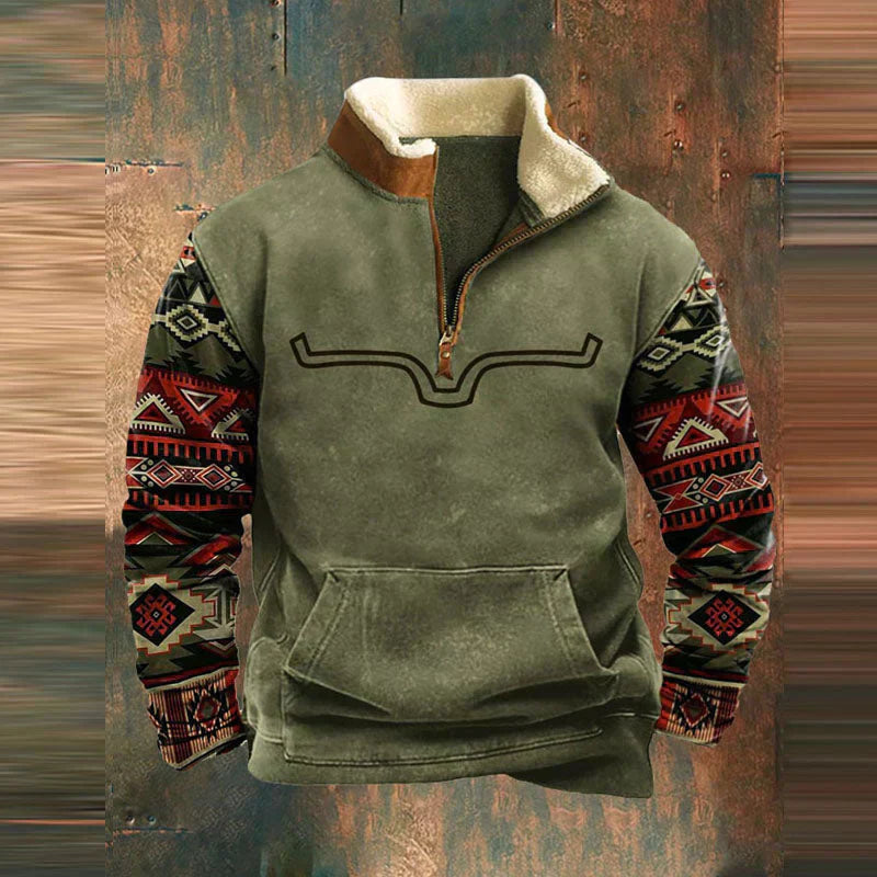 Jonas | Fleece-sweatshirt med kvart lynlås