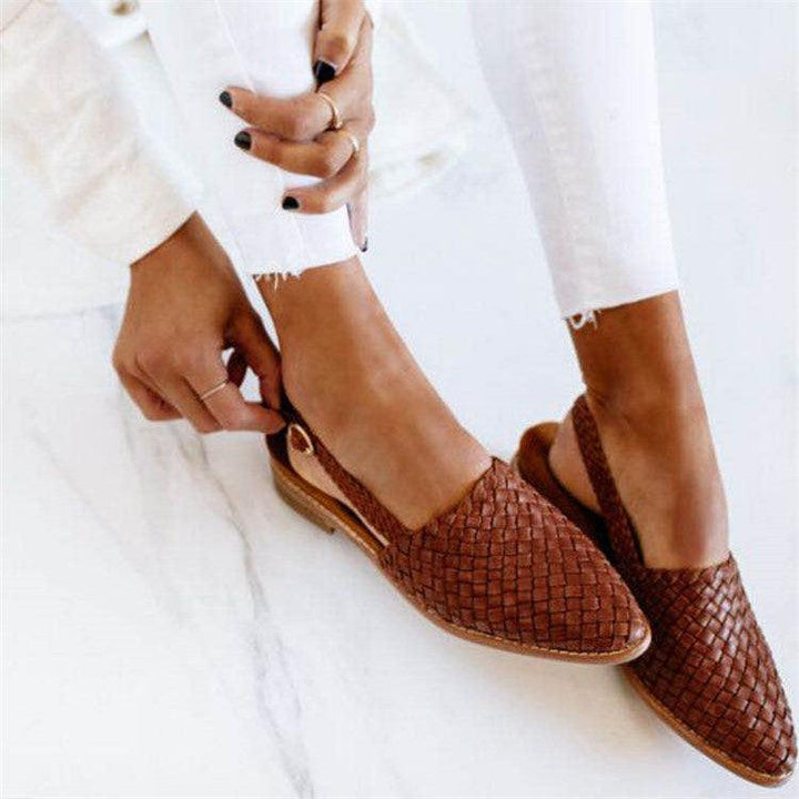 Karen | Komfortable Vævede Slingback Flats