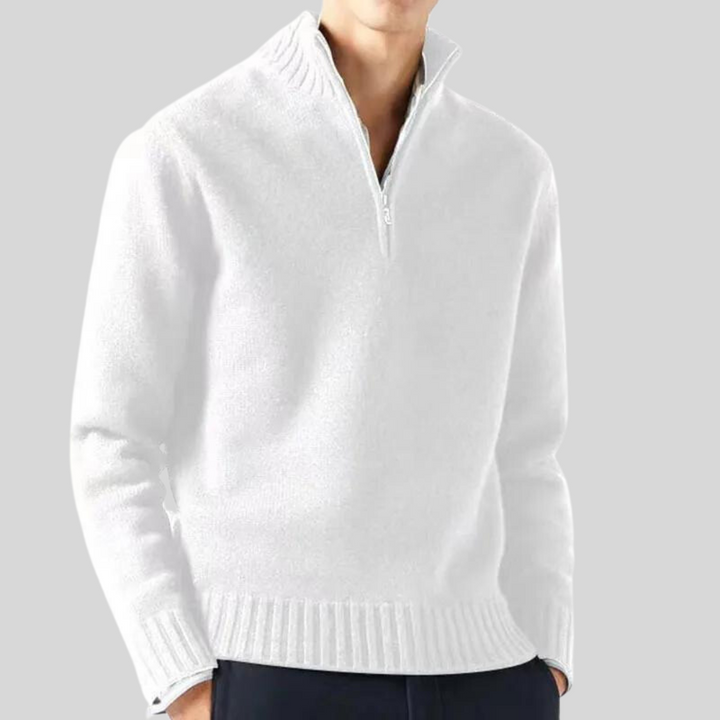 Andreas | Luksuriøs halv-zip sweater