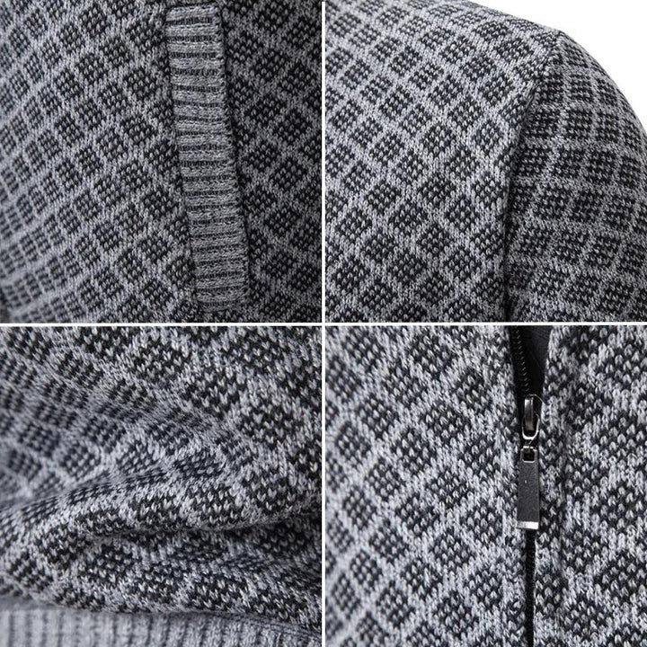 Premium cardigan med lynlås