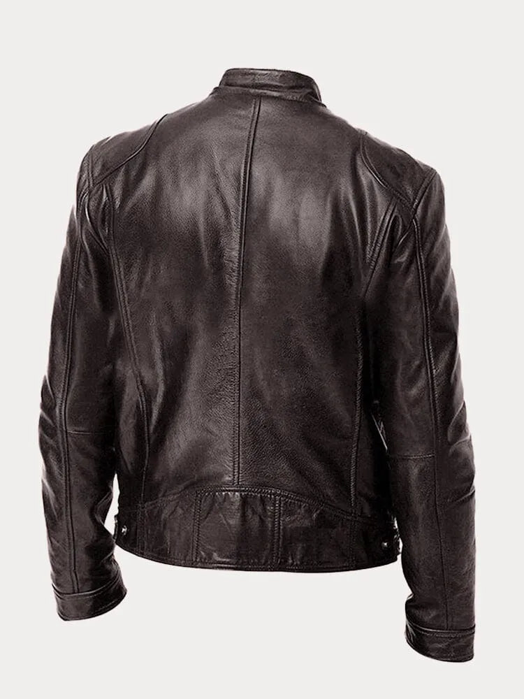 Victor | Casual Læderjakke - Tidløst Design og Komfort