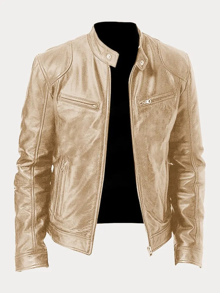 Victor | Casual Læderjakke - Tidløst Design og Komfort