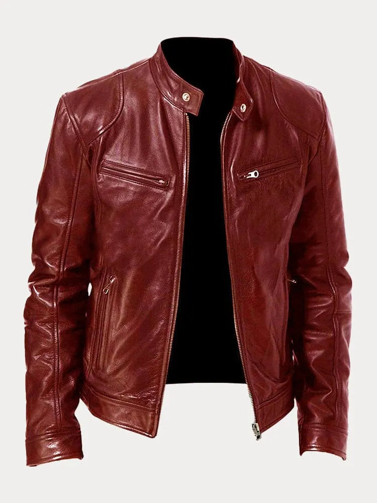 Victor | Casual Læderjakke - Tidløst Design og Komfort