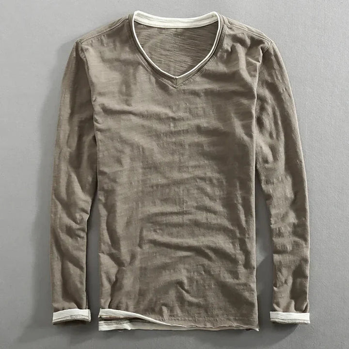 Premium Langærmet Bomulds T-shirt
